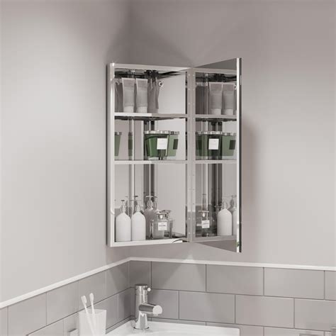 stainless steel bathroom corner cabinet with mirror|single door bathroom mirror cabinet.